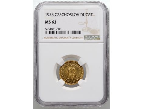 4071. Czechosłowacja, dukat 1933, NGC MS62