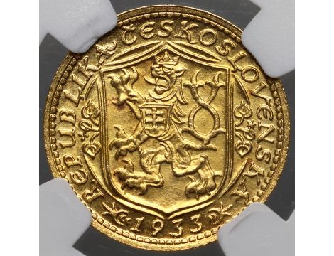 4071. Czechosłowacja, dukat 1933, NGC MS62 - 3