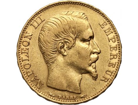 4092. Francja, Napoleon III, 20 franków 1854 A, Paryż