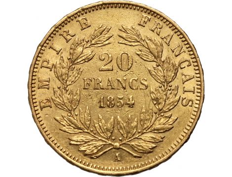 4092. Francja, Napoleon III, 20 franków 1854 A, Paryż - 2