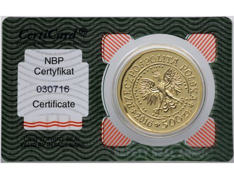 4094. Polska, 500 złotych 2016, Bielik, 1 uncja złota - 2