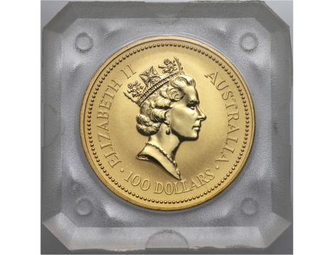 4095. Australia, Elżbieta II, 100 dolarów 1988, Australian Nugget, 1 uncja złota - 2