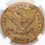 4101. USA, 10 dolarów 1873 CC, Carson City, Liberty, NGC Fine - bardzo rzadki rocznik - 4