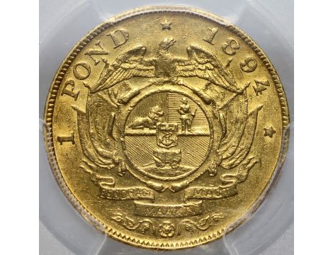 4102. RPA, Paul Kruger, pond 1894, PCGS AU53 - 3