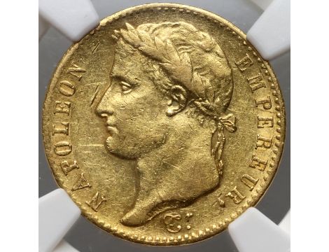 4109. Francja, Napoleon I, 20 franków 1815 L, Bayonne, NGC AU55 - 2