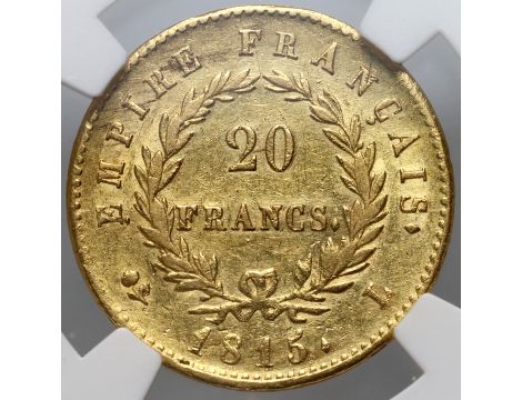 4109. Francja, Napoleon I, 20 franków 1815 L, Bayonne, NGC AU55 - 3