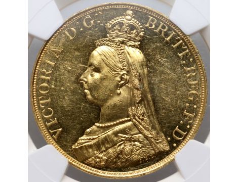 4110. Wielka Brytania, Wiktoria, 5 funtów 1887, NGC MS61 - 2