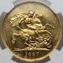 4110. Wielka Brytania, Wiktoria, 5 funtów 1887, NGC MS61 - 4