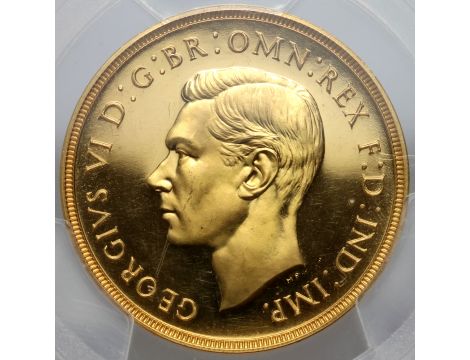 4111. Wielka Brytania, Jerzy VI, 2 funty 1937, PCGS PR64 Cameo - 2