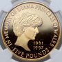 4112. Wielka Brytania, 5 funtów 1999, Diana, NGC PF68 Ultra Cameo - 3