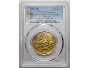 4113. Wietnam, 3 tien bez daty (1820-1841), PCGS XF