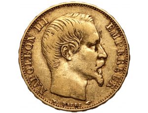 4115. Francja, Napoleon III, 20 franków 1854 A, Paryż