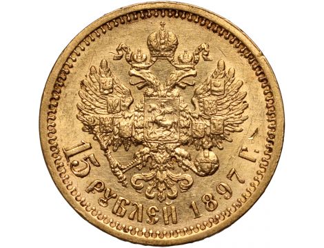 4121. Rosja, Mikołaj II, 15 rubli 1897 (AG) - 2