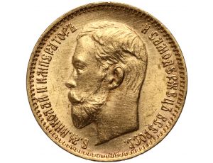 4125. Rosja, Mikołaj II, 5 rubli 1904 (AR) - piękne