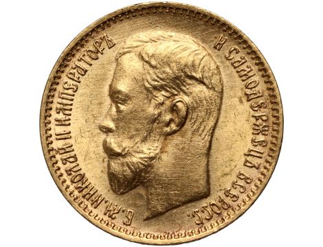 4125. Rosja, Mikołaj II, 5 rubli 1904 (AR) - piękne