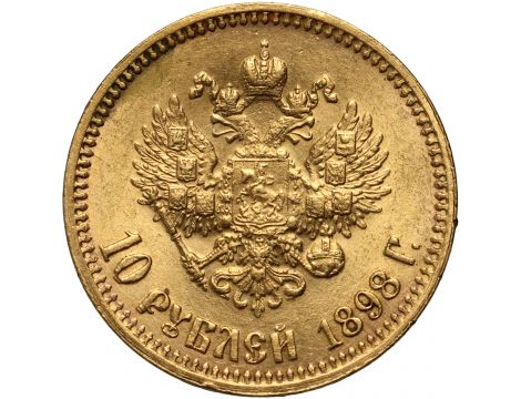 4126. Rosja, Mikołaj II, 10 rubli 1898 (AG)  - piękne - 2