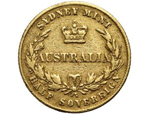 4145. Australia, Wiktoria, 1/2 suwerena 1858, Sydney