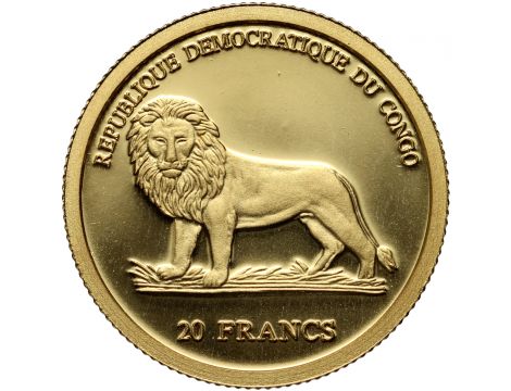 4154. Kongo 20 franków 2003 25 lat pontyfikatu Jana Pawła II 1/25 uncji - 2
