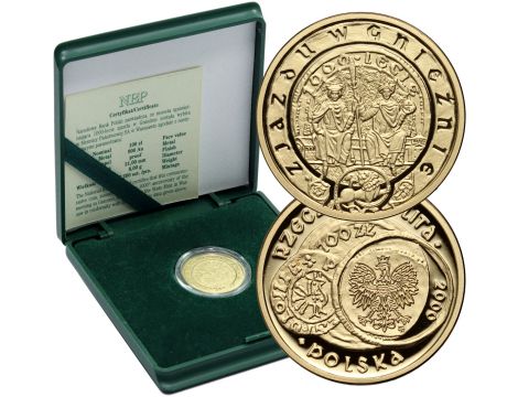 4156. Polska, 100 złotych 2000, 1000-lecie zjazdu w Gnieźnie