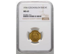 4178. Czechosłowacja, dukat 1936, NGC MS63 - rzadszy rocznik