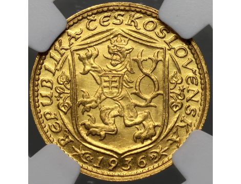 4178. Czechosłowacja, dukat 1936, NGC MS63 - rzadszy rocznik - 3