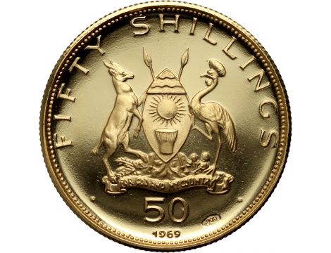 4187. Uganda, 50 szylingów 1969, Bazylika Męczenników Ugandy Namugongo - 2