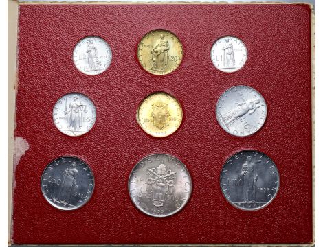 4188. Watykan, Pius XII, Zestaw od 1 do 500 lirów 1958 - 2
