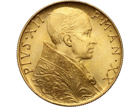 4188. Watykan, Pius XII, Zestaw od 1 do 500 lirów 1958 - 3