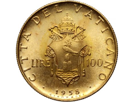 4188. Watykan, Pius XII, Zestaw od 1 do 500 lirów 1958 - 4