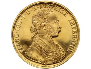 4189. Austria, Franciszek Józef I, 4 dukaty 1915, Czworak, Nowe bicie