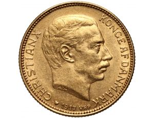 4190. Dania, Chrystian X, 20 koron 1917