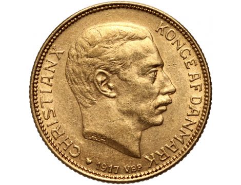 4190. Dania, Chrystian X, 20 koron 1917