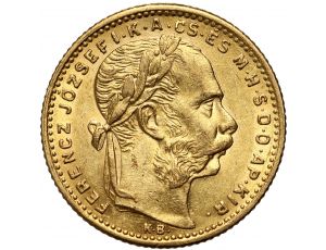 4194. Węgry, Franciszek Józef I, 20 franków / 8 forintów 1882 KB, Kremnica