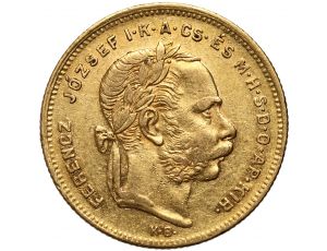 4196. Węgry, Franciszek Józef I, 20 franków / 8 forintów 1872 KB, Kremnica