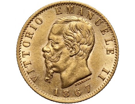 4197. Włochy, Wiktor Emanuel II, 20 lirów 1867, Turyn