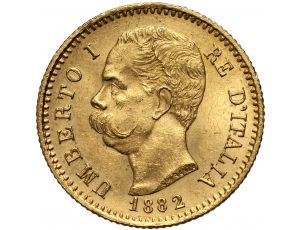 4198. Włochy, Umberto I, 20 lirów 1882 R, Rzym - piękne