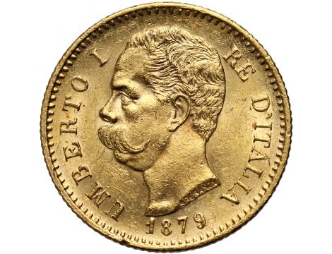4199. Włochy, Umberto I, 20 lirów 1879 R, Rzym