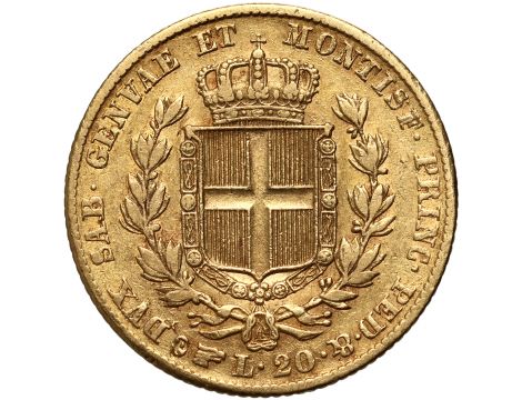 4200. Włochy, Sardynia, Karol Albert, 20 lirów 1834, Turyn - 2