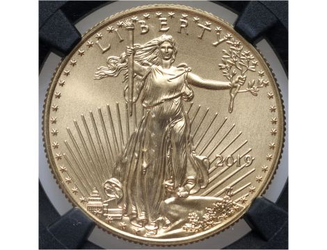 4210. USA, 25 dolarów 2019, Gold Eagle, NGC MS70, 1/2 uncji złota - 2