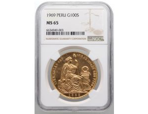 4211. Peru, 100 soli 1969, NGC MS65 - rzadki rocznik