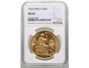 4212. Peru, 100 soli 1969, NGC MS65 - rzadki rocznik
