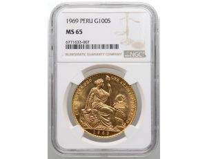 4213. Peru, 100 soli 1969, NGC MS65 - rzadki rocznik