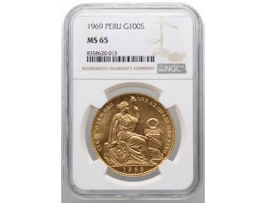 4214. Peru, 100 soli 1969, NGC MS65 - rzadki rocznik