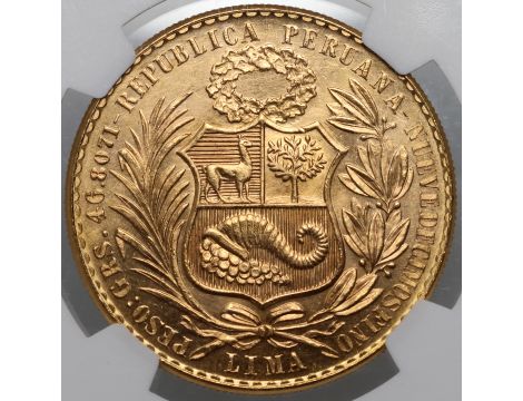 4214. Peru, 100 soli 1969, NGC MS65 - rzadki rocznik - 3