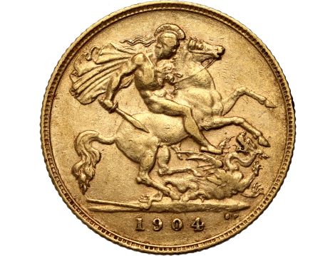 4218. Wielka Brytania, Edward VII, 1/2 suwerena 1904 - 2