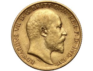 4219. Wielka Brytania, Edward VII, 1/2 suwerena 1905