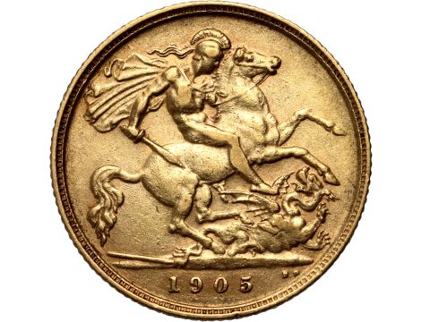 4219. Wielka Brytania, Edward VII, 1/2 suwerena 1905 - 2