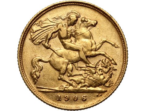 4220. Wielka Brytania, Edward VII, 1/2 suwerena 1906 - 2