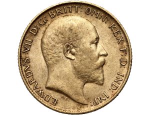 4224. Wielka Brytania, Edward VII, 1/2 suwerena 1910