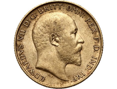 4224. Wielka Brytania, Edward VII, 1/2 suwerena 1910
